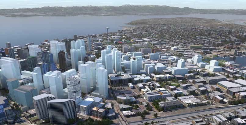 More than 50% of the jobs in all of Seattle are in downtown. 
Rendering: WSP USA
Developer: Burrard Group.
