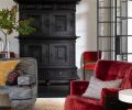 1760 Swedish chest ties to Studio Van Den Akker sofa and vintage Guillerme et Chambon chairs.