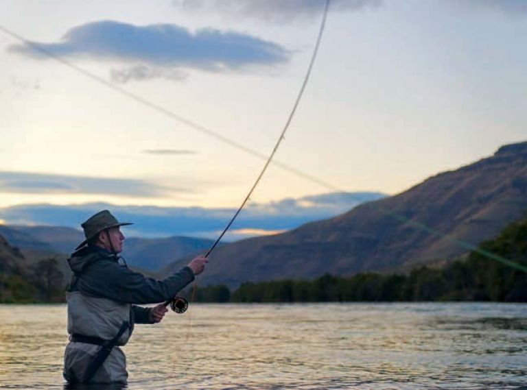 Don Hull Spey casting for fall steelhead on the lower Deschutes.