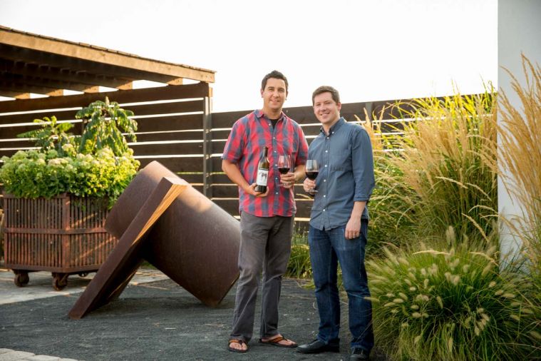 At Foundry Vineyards, the eclectic art gallery and tasting room, winemaker Justin Basel (left) and general manager Jay Anderson (right) craft art-inspired wines from estate vineyards planted in 1998.