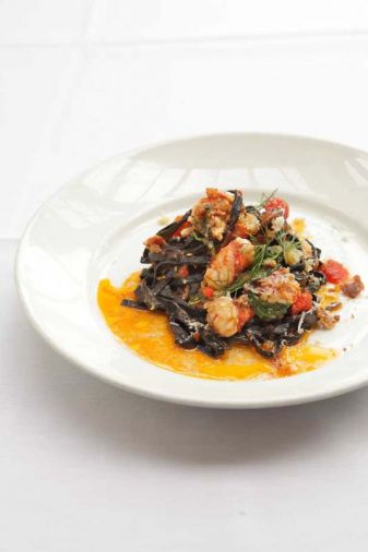 <a href='veritable-quandary-squid-ink-spaghetti-and-lobster'>Squid Ink Spaghetti and Lobster</a>. Cuggino suggests pairing this with a white wine from Oregon, such as Elk Cove Vineyards’ 2013 Willamette Valley Pinot Blanc.