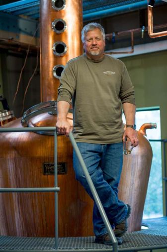 Distiller Keith Barnes, Bainbridge Organic Distillers, Washington’s first maker of 100% USDA Certified Organic spirits.