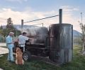 Contractor Beazley is also known for his BBQ expertise. He houses his spectacular smoker at the barn which is used often when the barn plays host to weddings and community events for the fire department, VFW, and Manson High School sports teams.