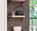 Shelving is from Rejuvenation.