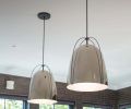 Pendant lights are from Rejuvenation.