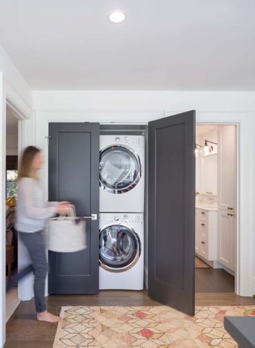 The new top-floor laundry is just steps away from the bedrooms.