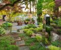 To design a modern yard to complement a traditional home, a Seattle landscape is created with elements that combine the homeowner’s Virginia childhood with plants native to the Northwest.