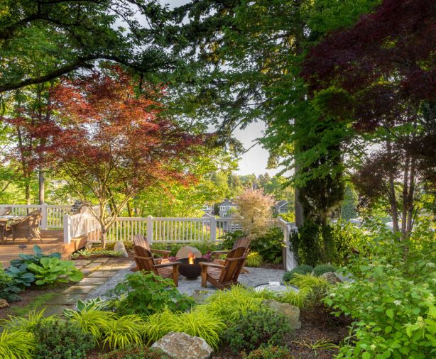 The intersections of the garden’s outdoor rooms were carefully planned to ensure they provided transitions from one purpose to another.