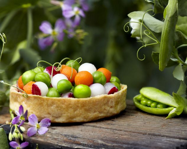 Seasonal harvest from the culinary gardens at Allison Inn’s Jory restaurant.