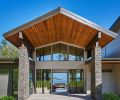 Blondino designed the exterior’s central canopy to align with the peak of Mt. St. Helens.