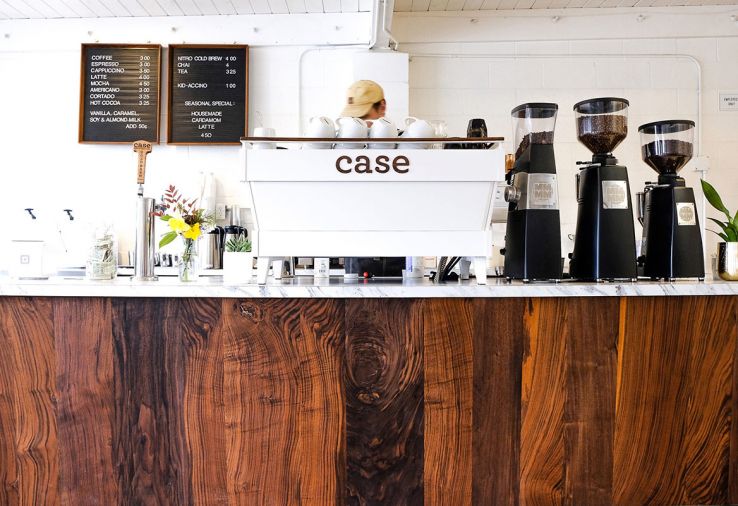 Sip on fresh roasted coffee from Case Coffee Roasters before your stroll in Lithia Park.