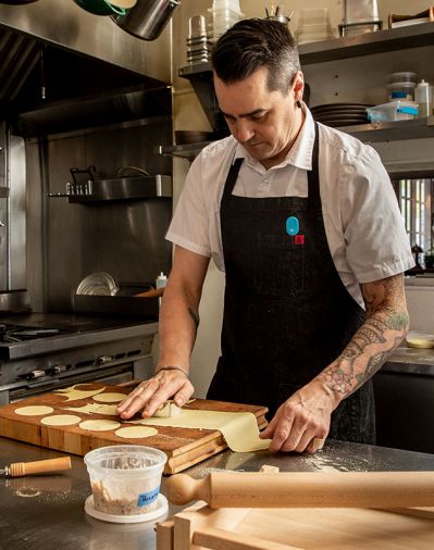 McKee makes fresh, homemade Cappelletti pasta.