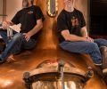 Copperworks Distilling co-founders Jason Parker and Micah Nutt celebrate their recognition as 2018 Distillery of the Year by the American Craft Spirits Association.