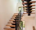 Single steel stringer free floating stair GSW/Riverland collaboration.