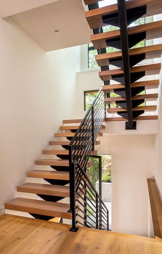 Single steel stringer free floating stair GSW/Riverland collaboration.