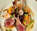 Grilled Rack of Lamb Chops feature Oregon grown lamb served with jalapeño, peach, and Cipollini onion jam.