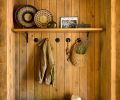 The wood beams, paneling, and wainscot throughout is from Beamworks, as well as the Western Red Cedar shelf above the coat hooks.