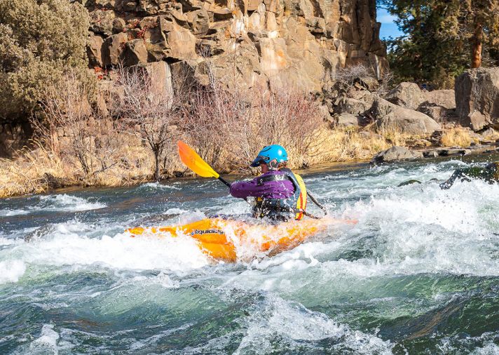Kayaking the Deschutes River near Sawyer Park.