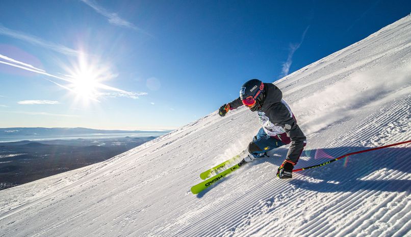 Skiing Mt. Bachelor.