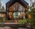 For the front facade, Island Sash & Door installed Weathershield windows and doors. The A-frame section, majestic in stature, is then wrapped in a metal roof and siding, adding weather protection from the harsh Central Oregon climate.