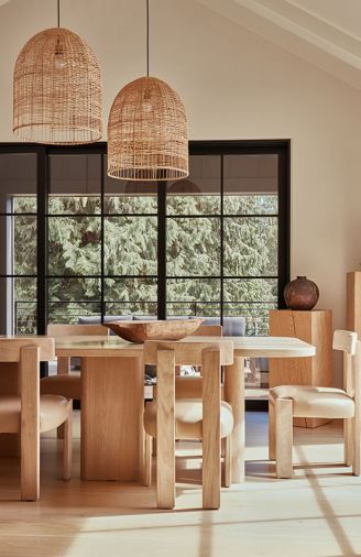 Lighting is from NPage Studio, and the bar stools were sourced from The Citizenry.