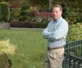 Landscape architect Larry Cavender, ASLA, in the Lake Oswego garden he designed.