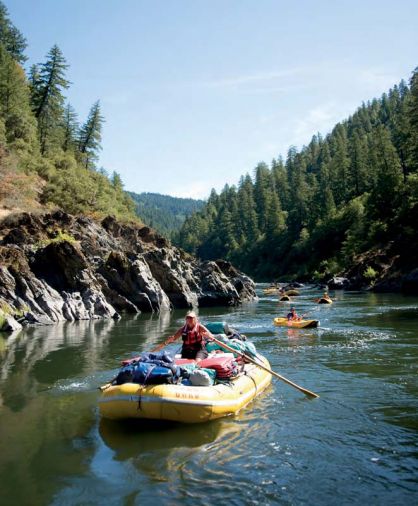 White water rafting along the wild and scenic Rogue River in Southern Oregon. Photo by Justin Bailie.