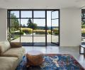 A door provides easy access to the pool from the downstairs recreation room.