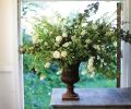 Spring on the Farm: An early season arrangement of dock, ninebark, bush honeysuckle, heirloom rambling roses, peonies, filipendula, penstemon, amur maple pods and mock orange.