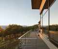 Exterior railings are made of stainless steel, and much of the welding was done on site. “The railings are so beautiful when the sun sets and the light glints off the edges,” says Fillinger.