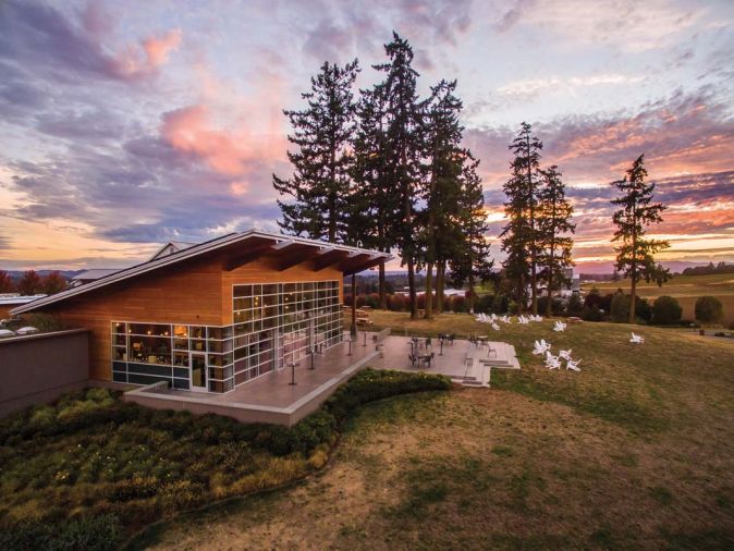 Stoller Family Estate’s net zero tasting room in Dayton, Oregon.